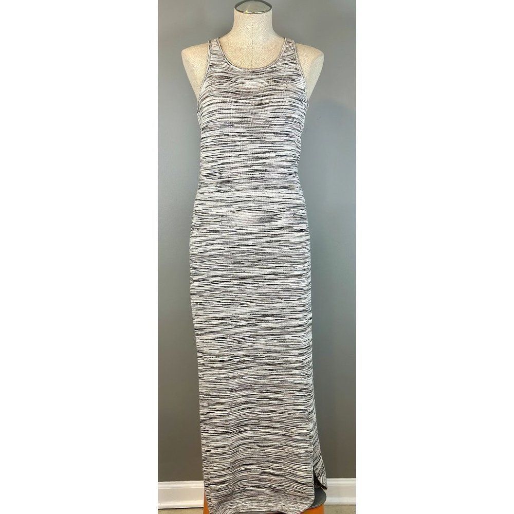 Splendid Space Dye Racer Back Knit Maxi Dress in Natural Multi Size M